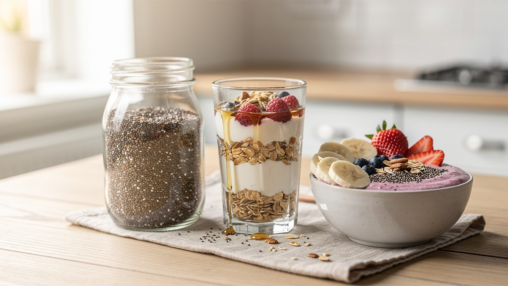 Chia and flaxseeds