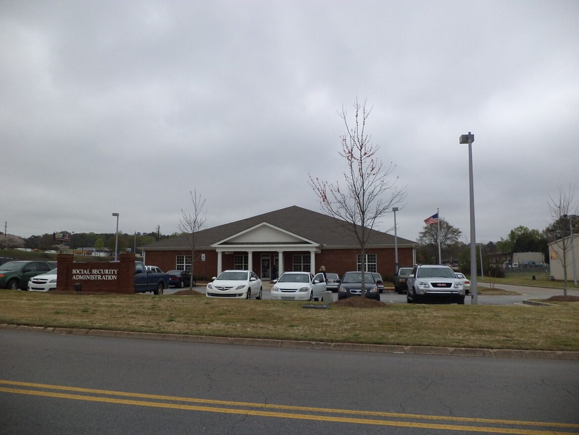 Social Security Administration office in Griffin, Georgia, as the 2027 Social Security COLA is announced